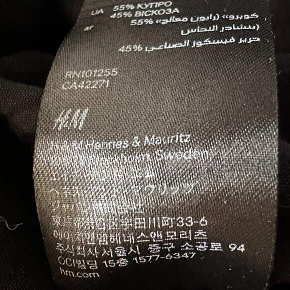 H&M – LONG BLACK LIGHTWEIGHT SHIRT DRESS - Picture 5 of 8